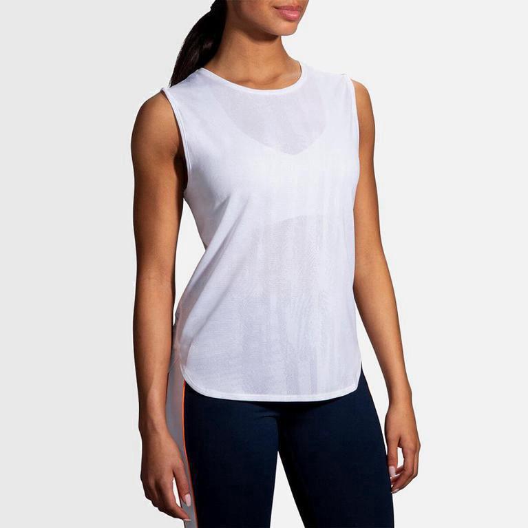 Brooks Spirit Israel - Women's Running Tank Top - White (17628-HTOR)